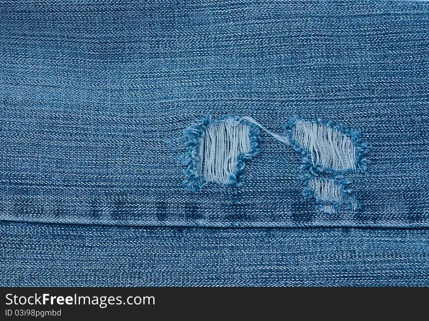 Close up of jean texture