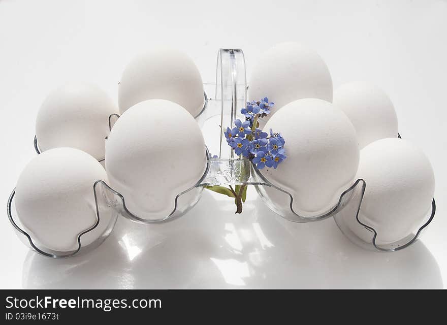 Eggs In The Plastic Container