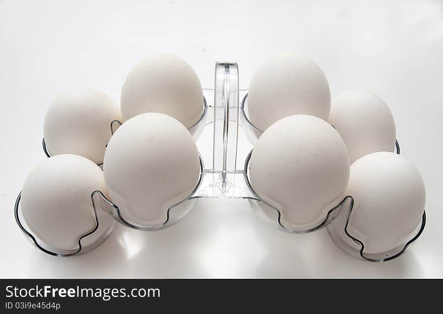 Eggs In The Plastic Container