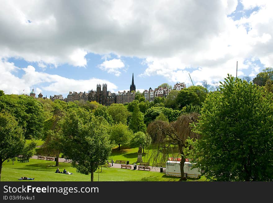 View of princess gardens