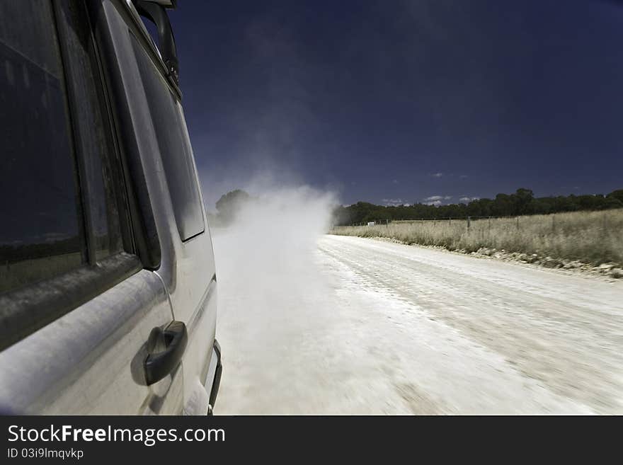 Dirt track road drive