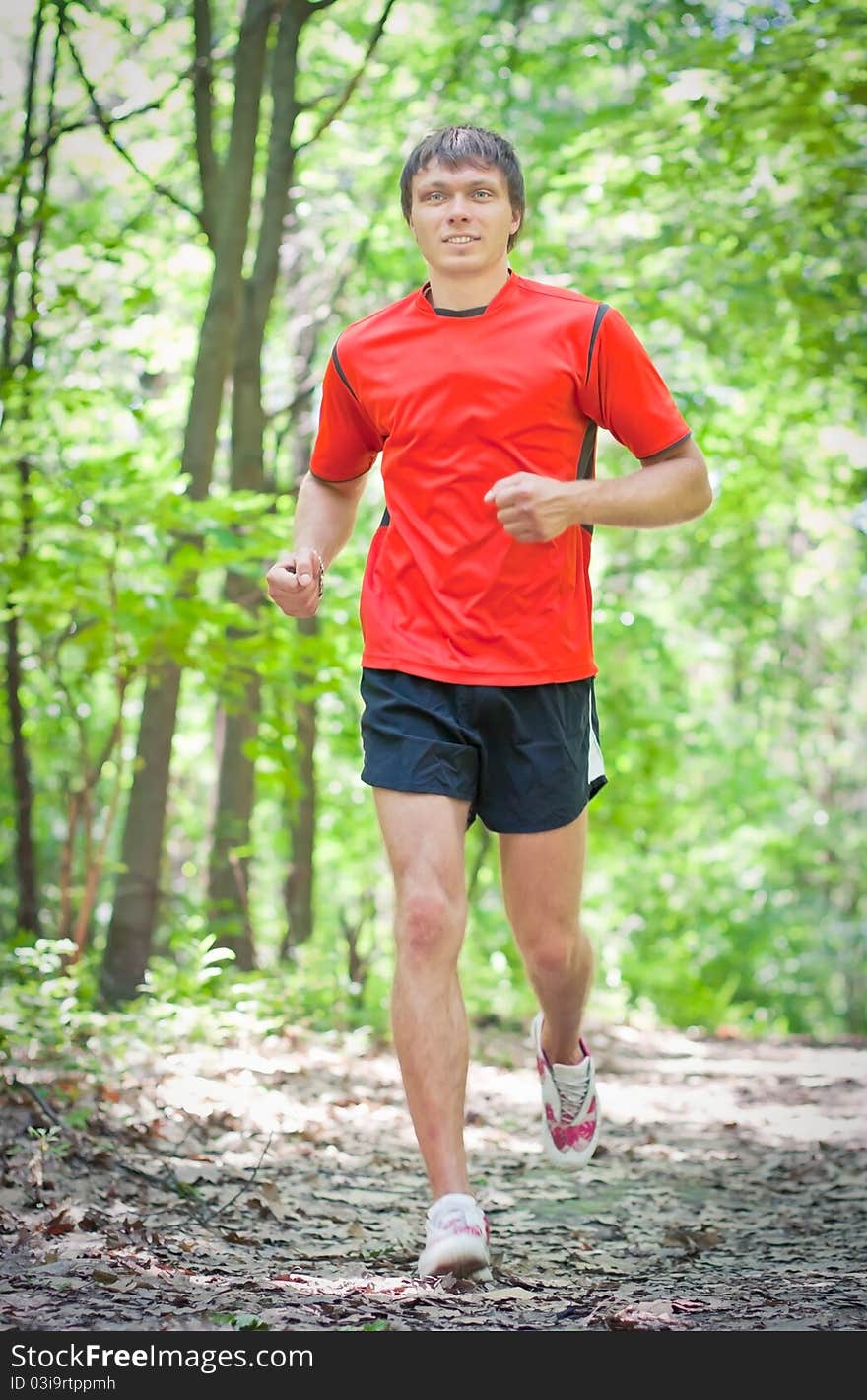 Young man for a jog