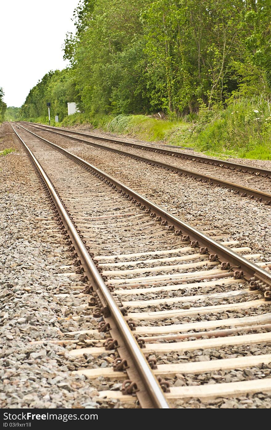 Railway lines in the country side. Railway lines in the country side