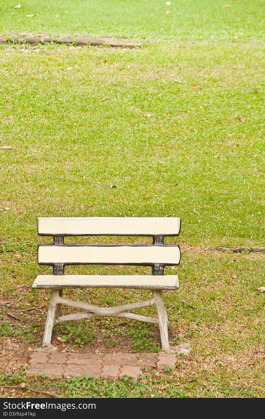 A Lonely bench in the park