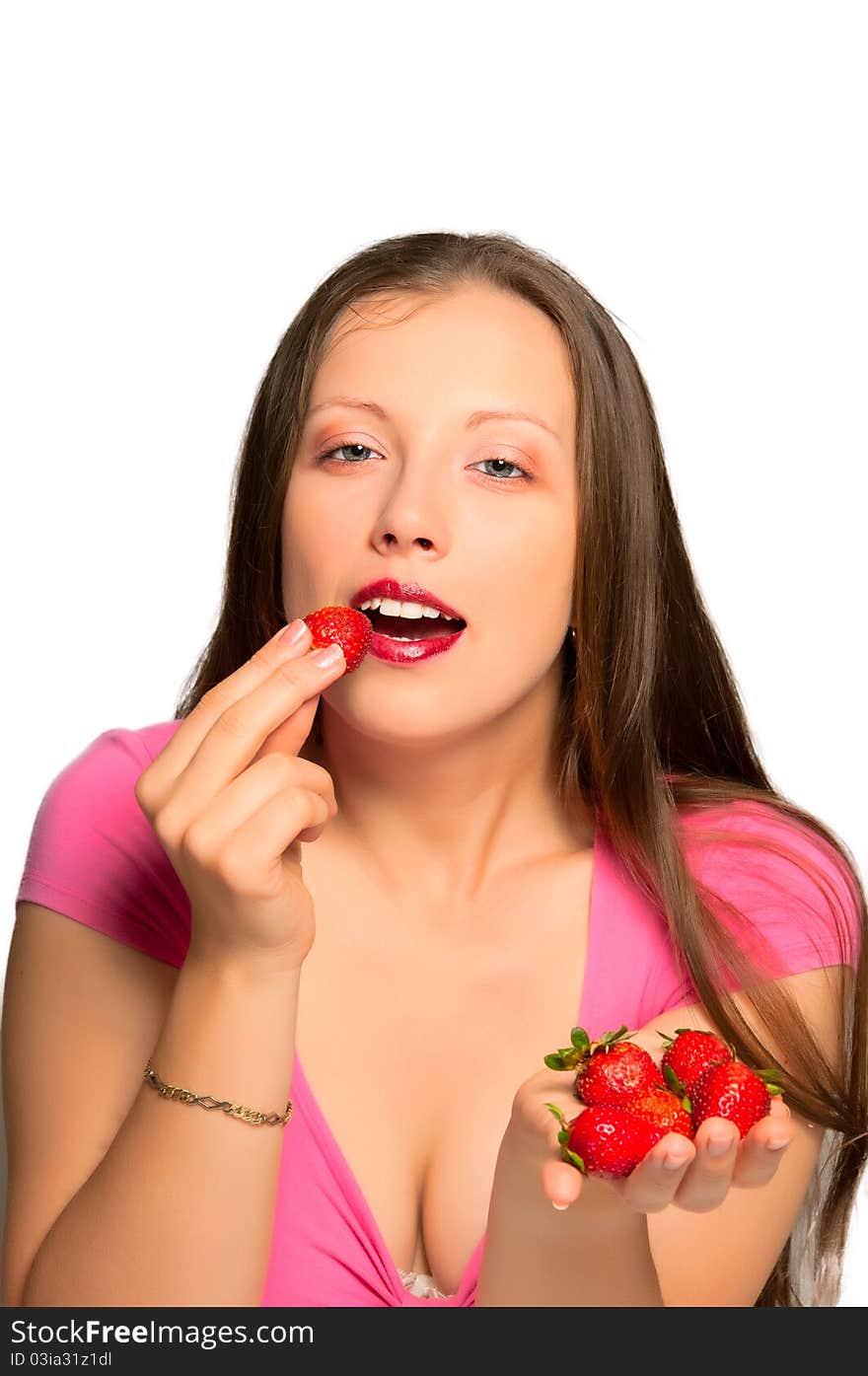 The girl with strawberry 2