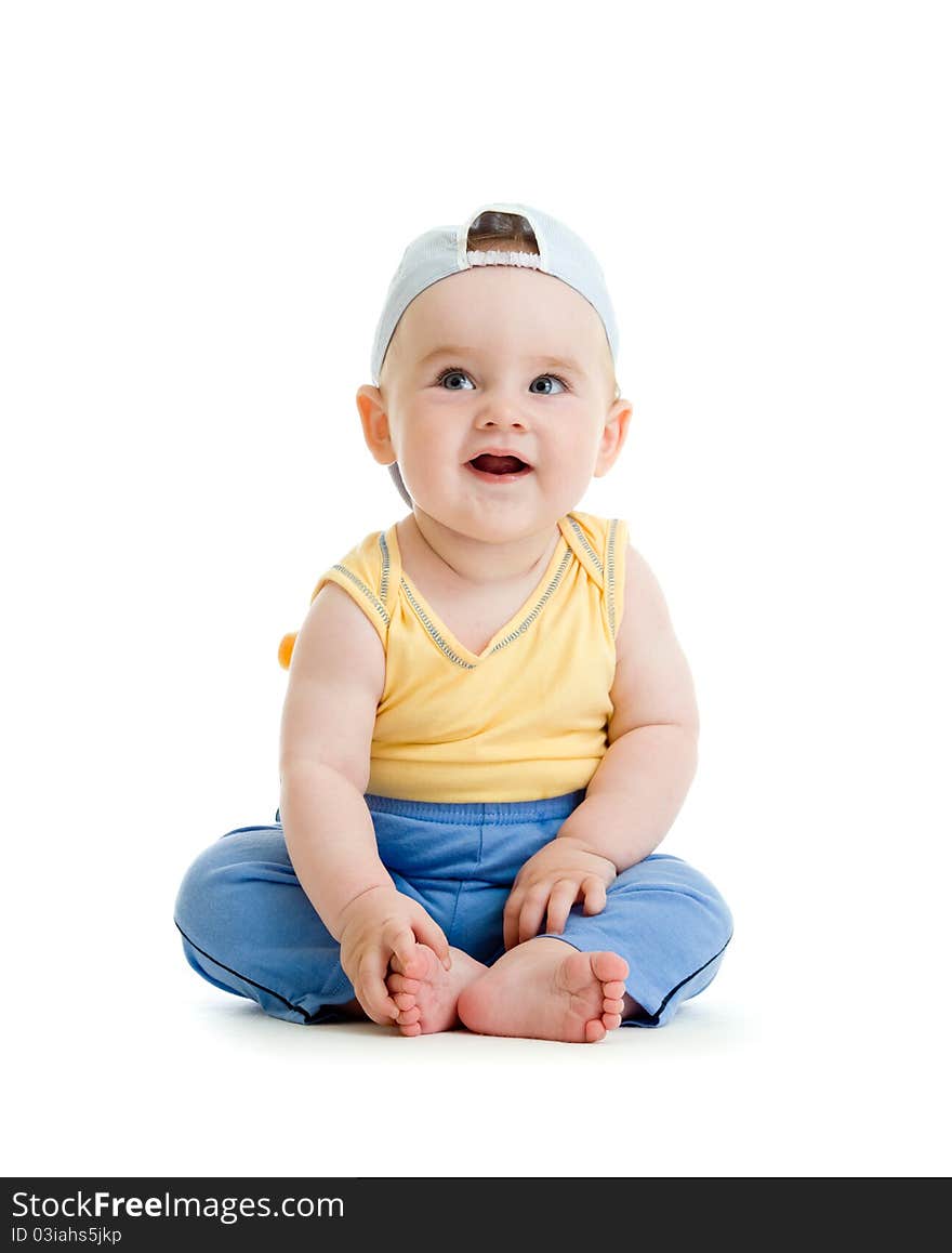 Little boy isolated on white studio shot. Little boy isolated on white studio shot