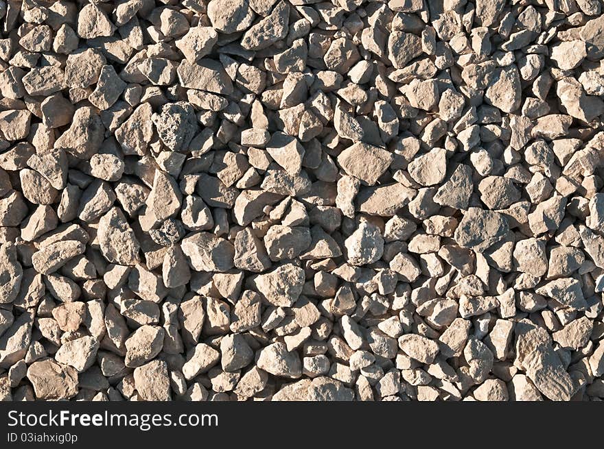 Texture of medium-sized gravel