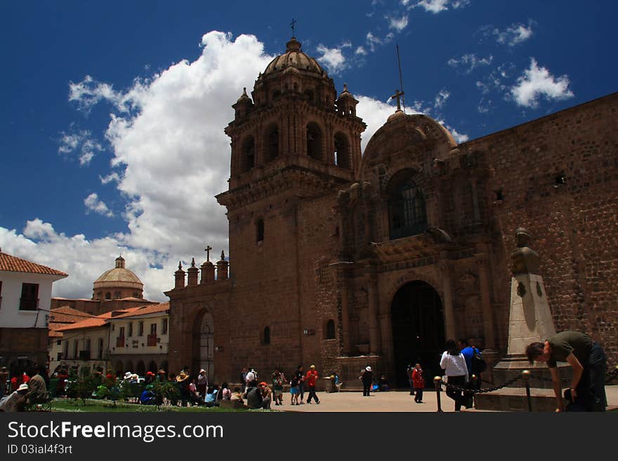 Ancient building of Cathedral in Cusco, Peru. Ancient building of Cathedral in Cusco, Peru.