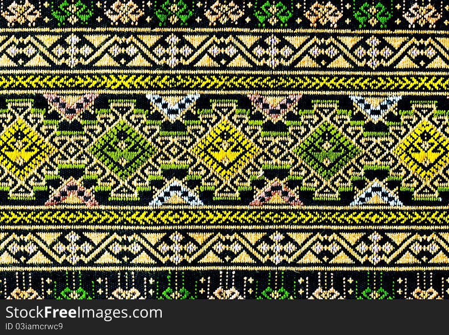 Ancient thai woven cloth, pattern1, close