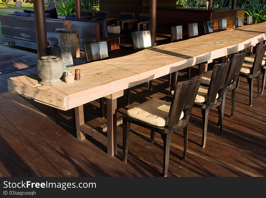 Wooden Table And Chair