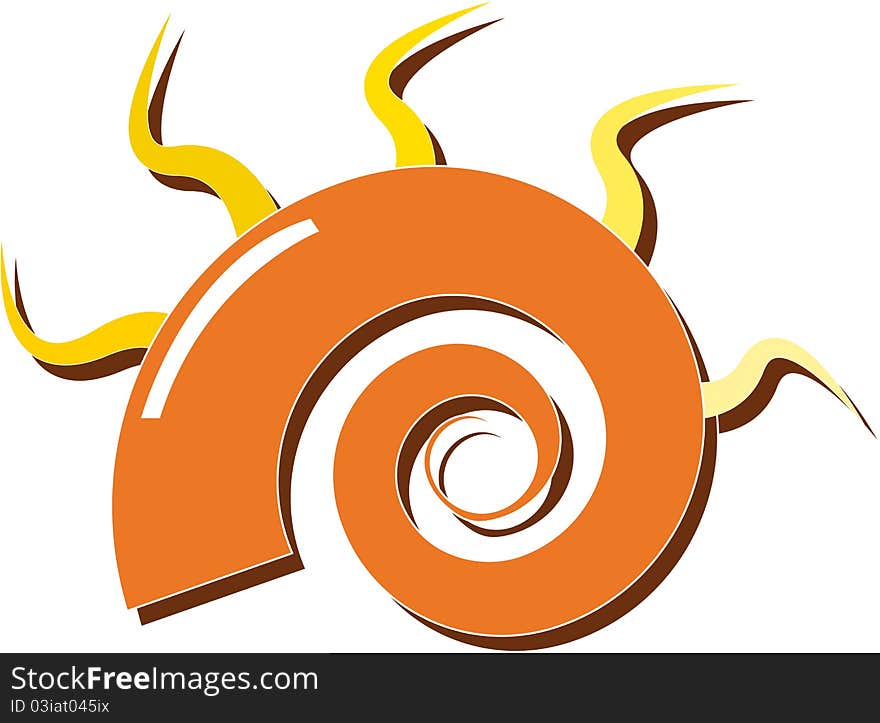 Bright vectror spiral swirl logo. Bright vectror spiral swirl logo