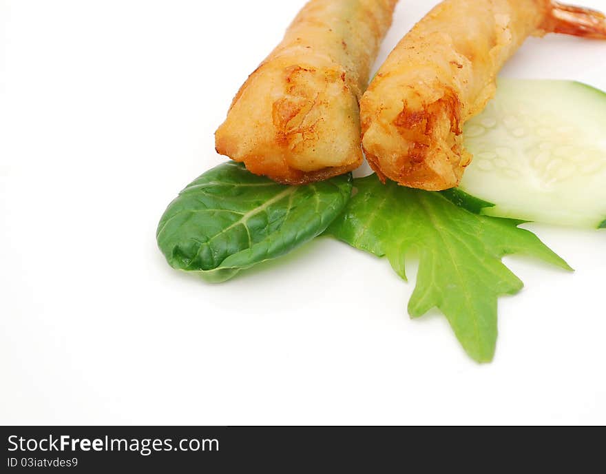 Shrimp rolls in viet appetizer