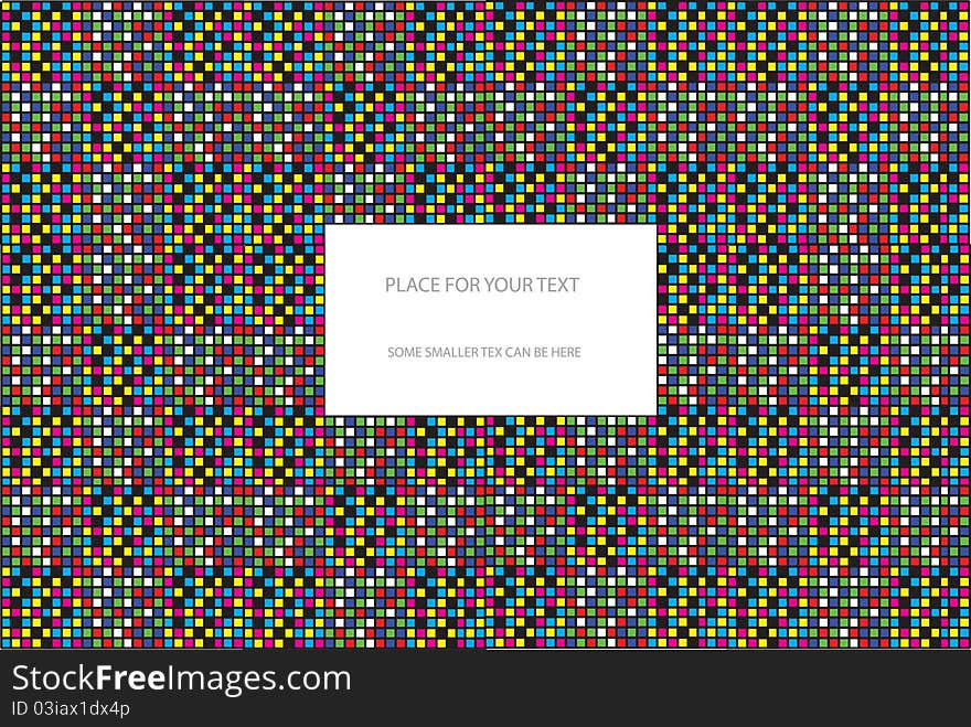 Funny checkered background with frame for your text