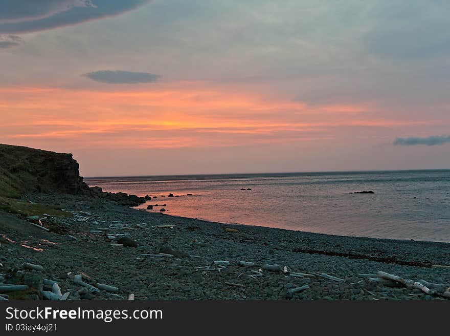 Beach and sunset