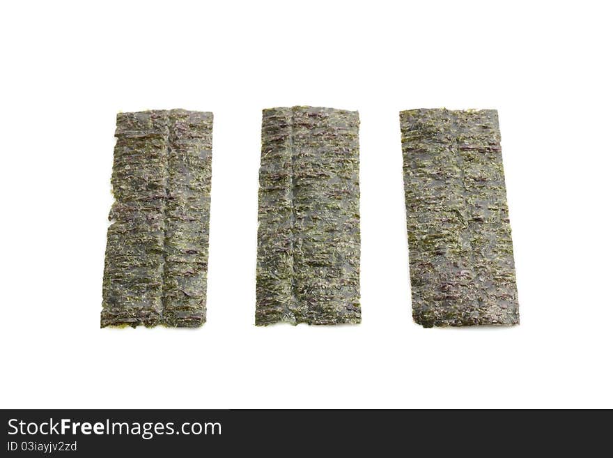 East cooking - nori for rolls isolated on white background