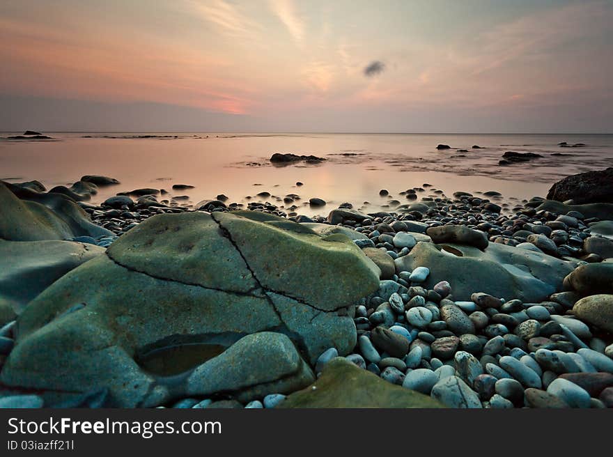 Beach and sunset