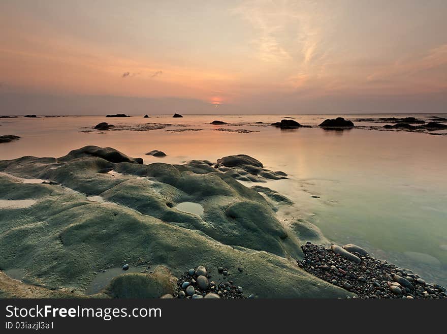 Beach and sunset