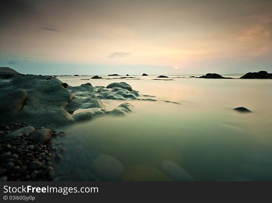 Beach And Sunset