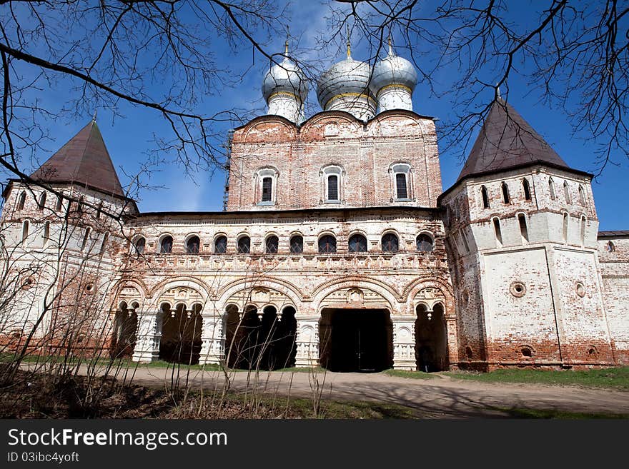 Gates to the territory St. Boris and Gleb Monastery near the Rostov