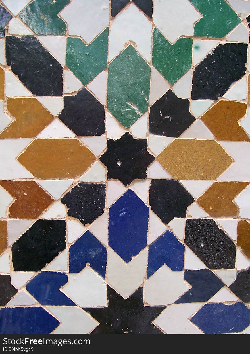 Mosaic and tile moroccan craftmanship in marrakech