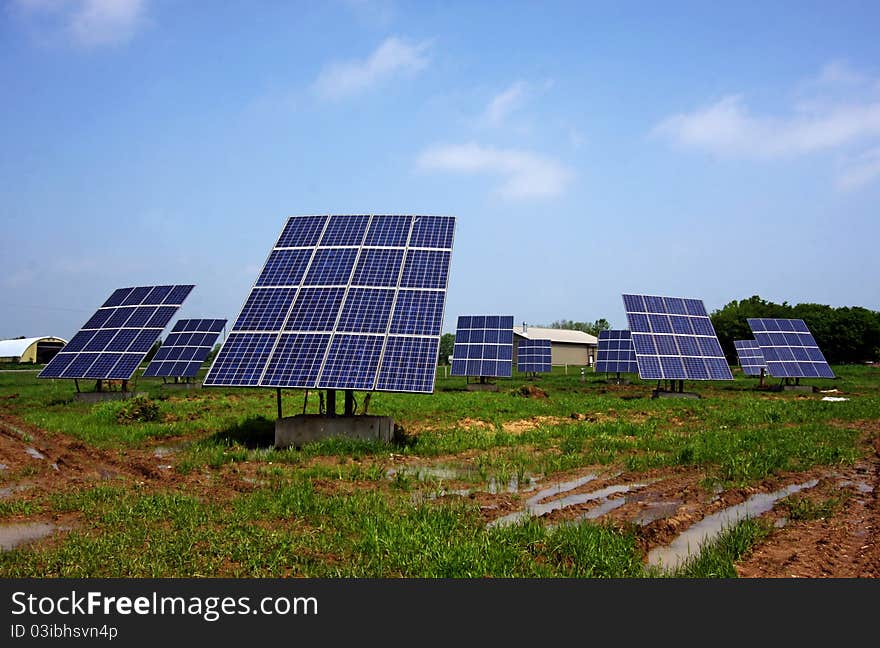 Solar Panels against blue sky