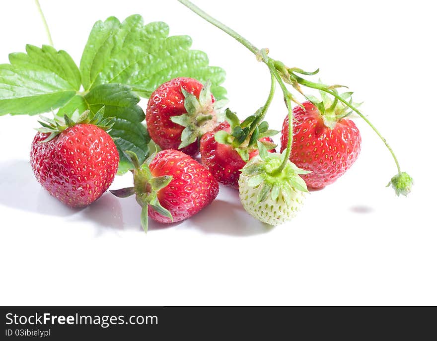 Bunch of ripe strawberries