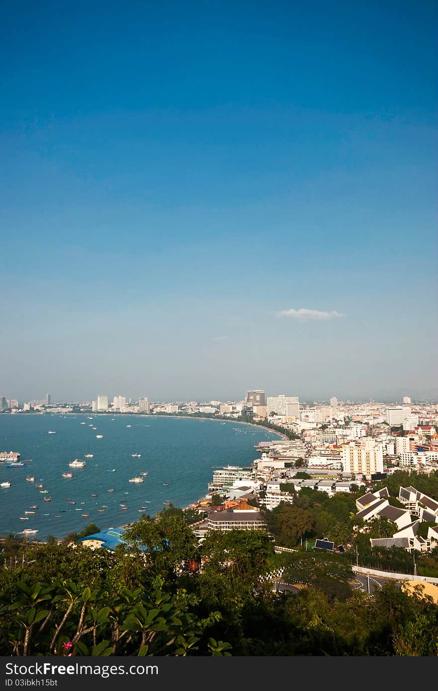 Pattaya bay ocean in Thailand