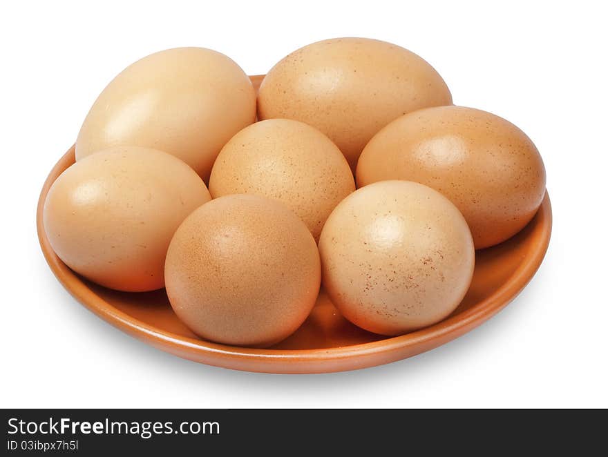 Brown chicken eggs