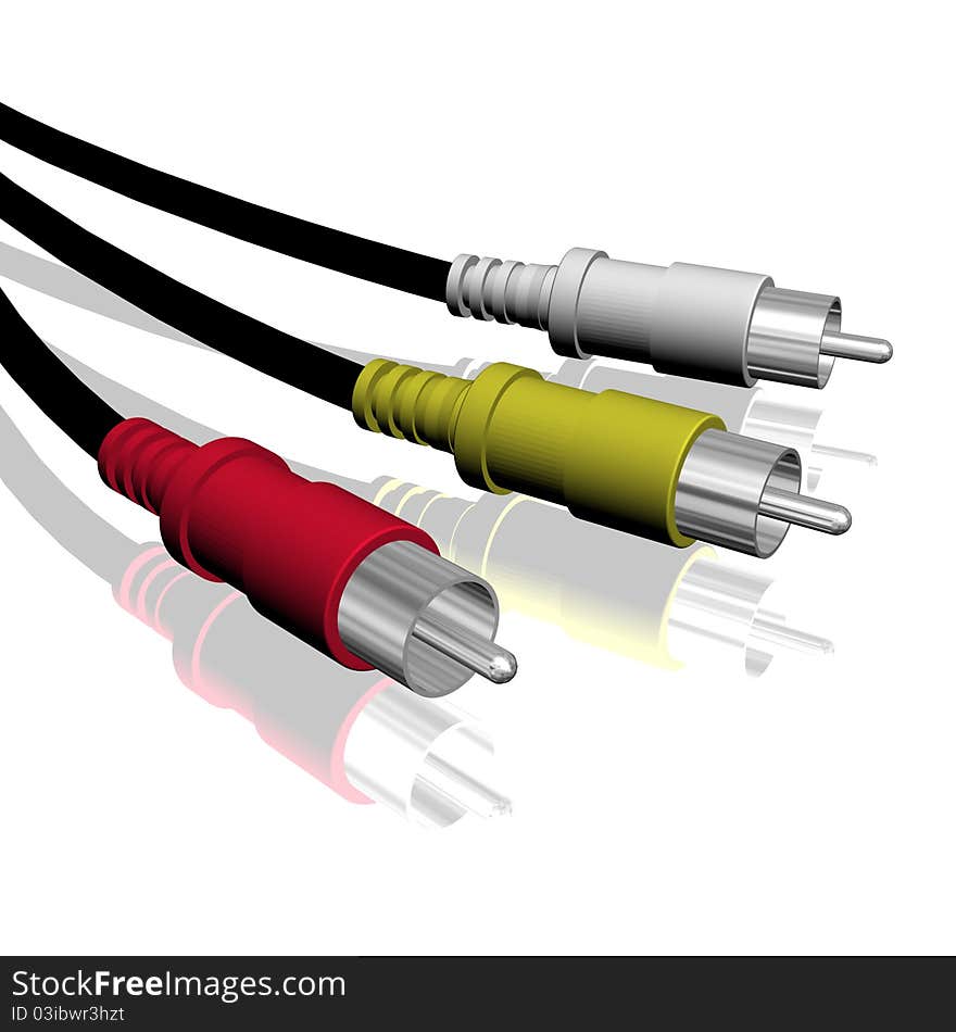 HDTV Cable - 3d rendering image