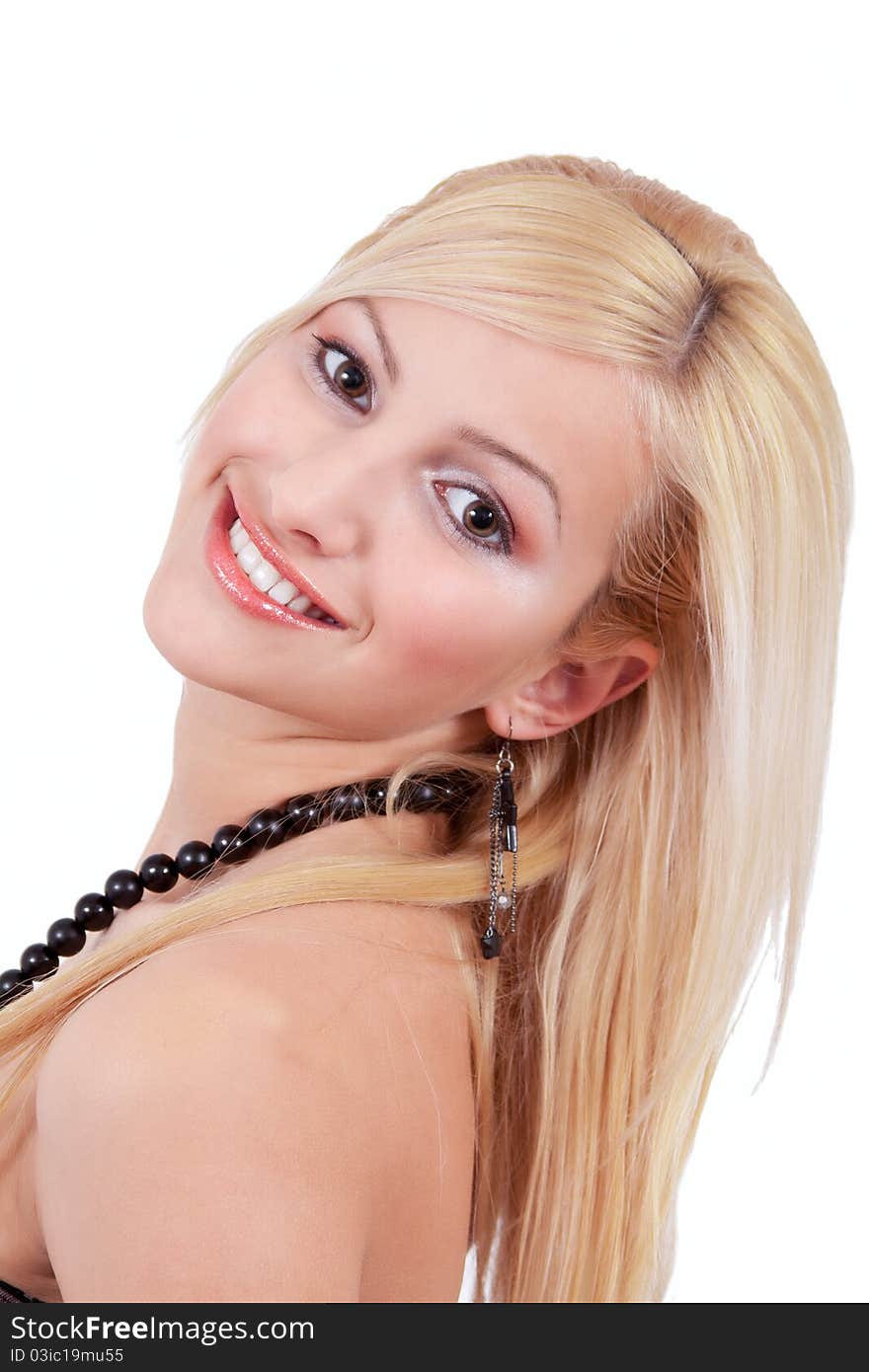 Smiling teen woman