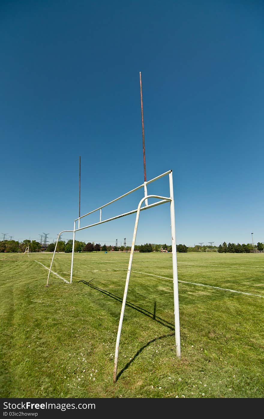 Goalposts on a Sports Field