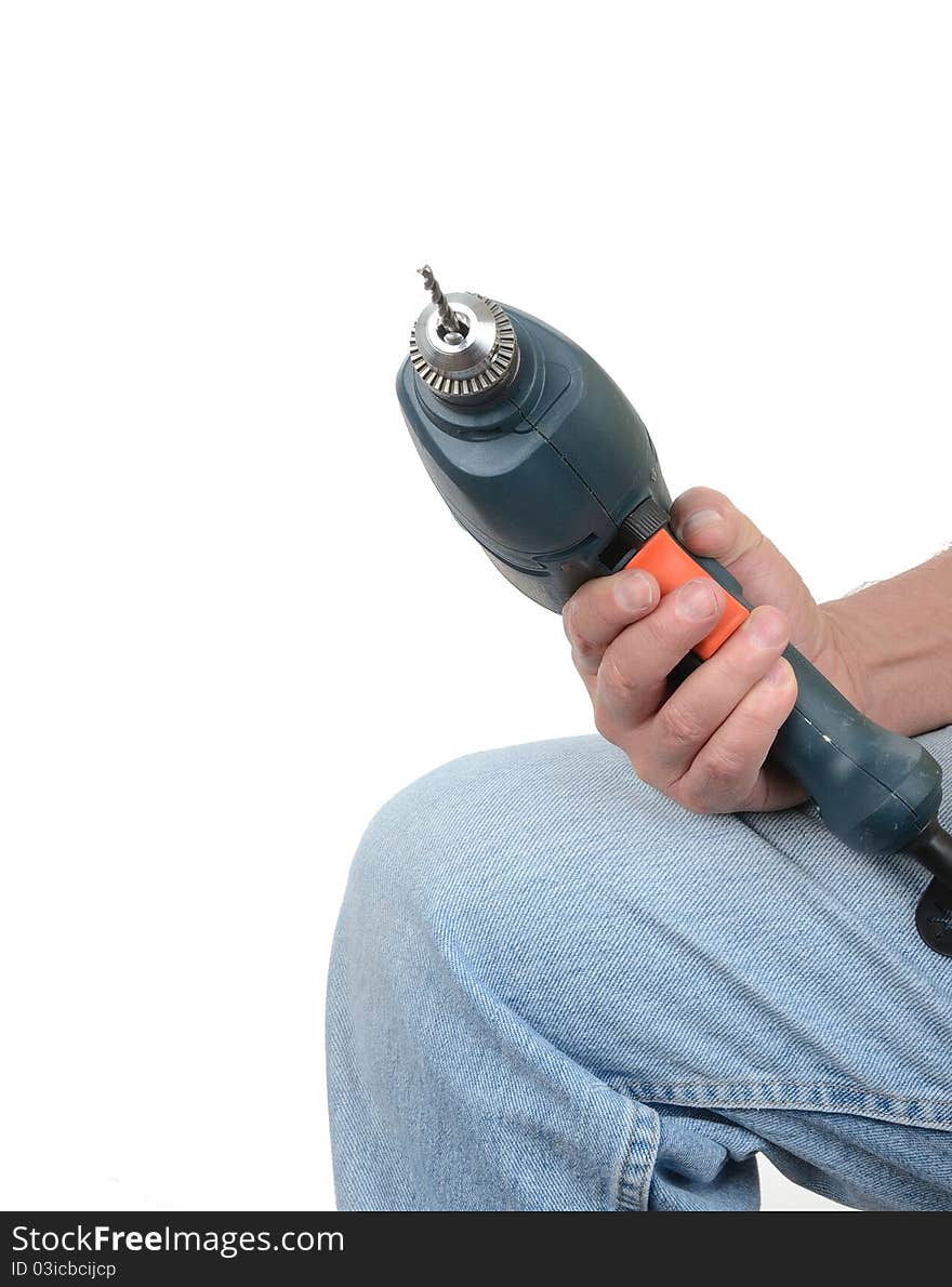 Man And Drill