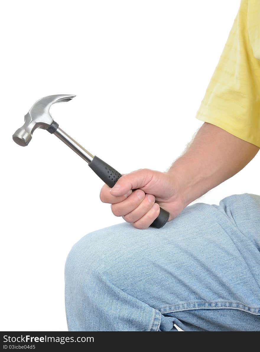 Man Holding Hammer