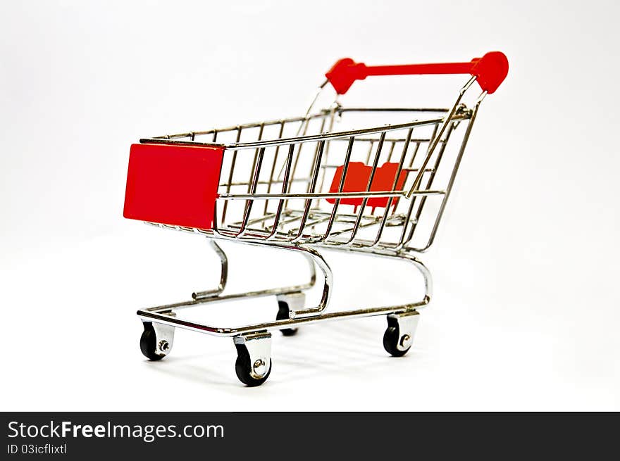 Shopping cart isolated on white background. Shopping cart isolated on white background