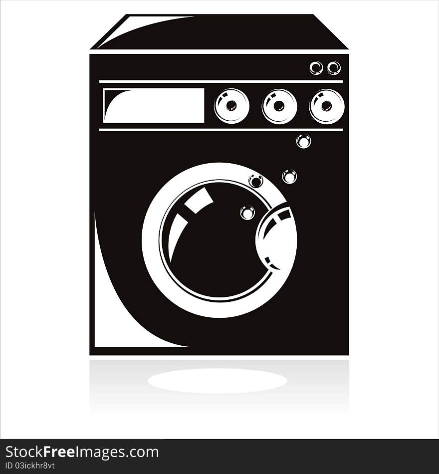 Black electric cooker icon isolated on white. Black electric cooker icon isolated on white