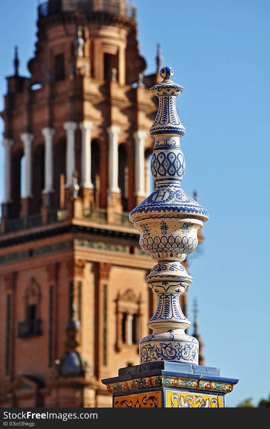 Ceramic detail In the Plaza de Espana