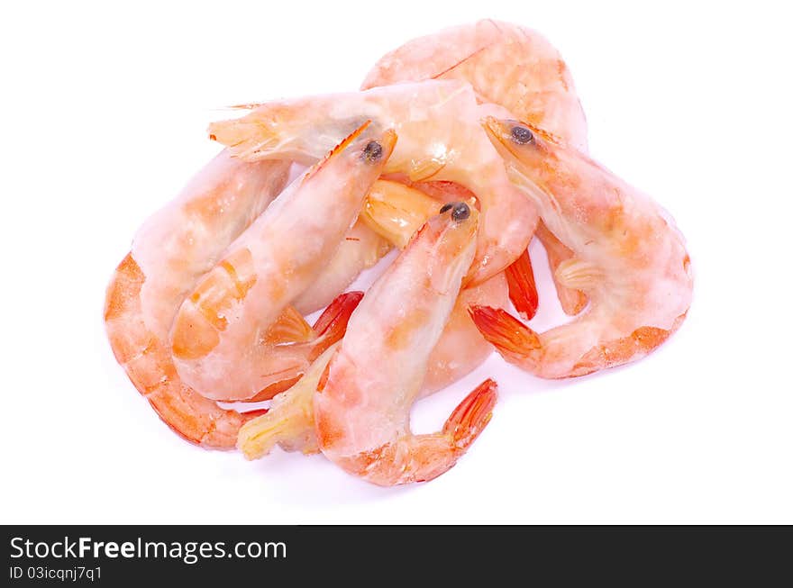 Shrimp isolated on a white background