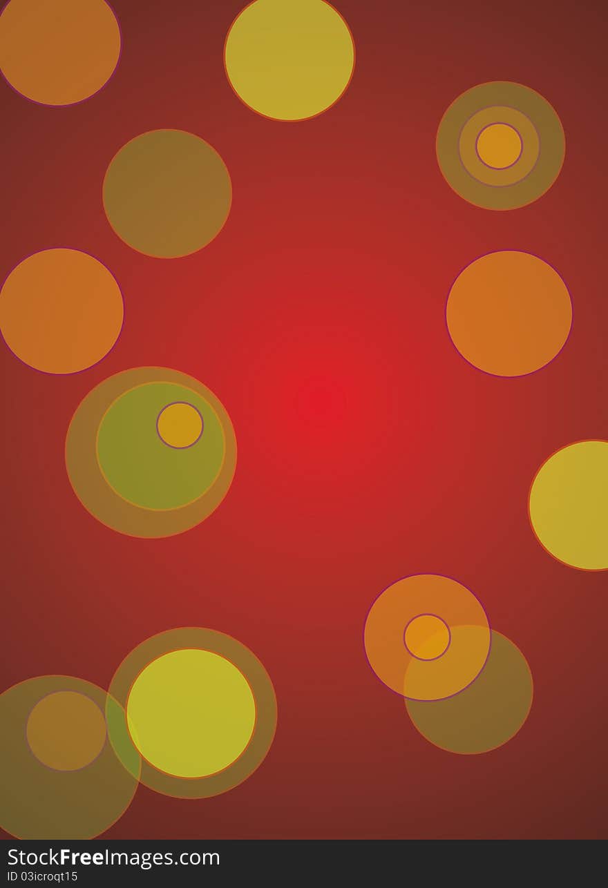 Abstract background with round bubbles