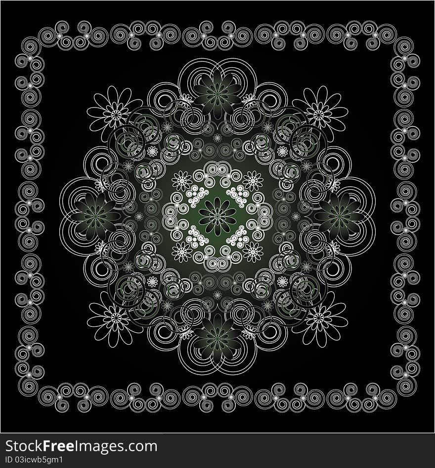 Circle Pattern With Flower