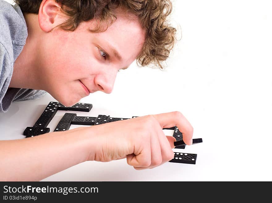 Playing dominoes