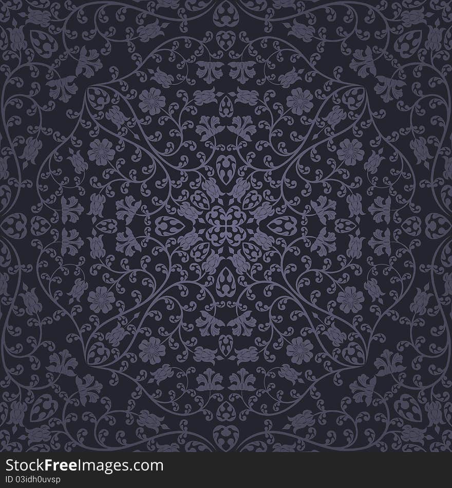 Seamless floral pattern. Vector illustration.