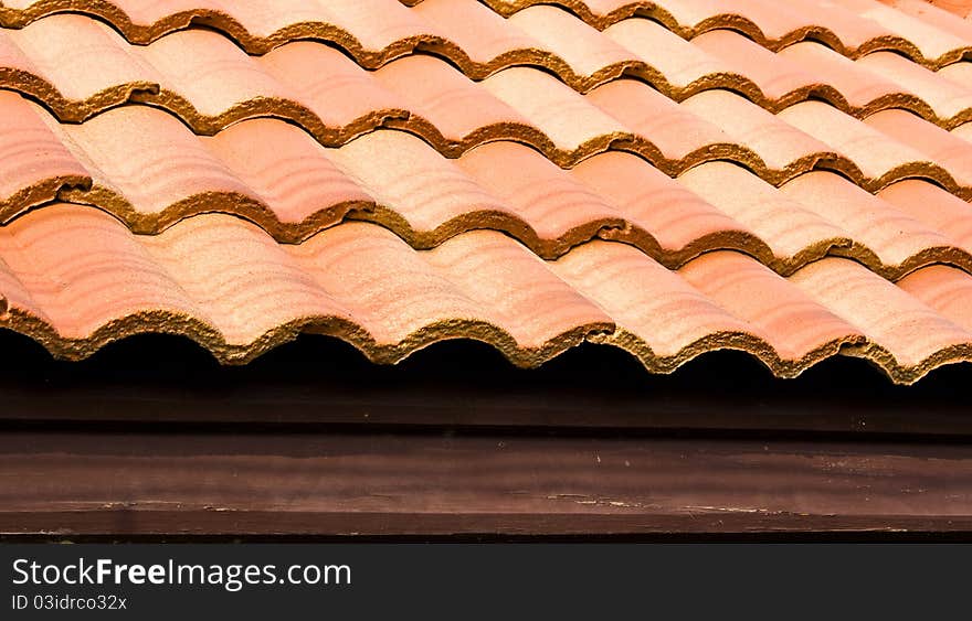 Pattern of red roof texture on house. Pattern of red roof texture on house