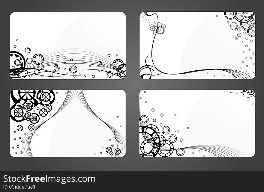 Design a business card layout. Vector illustration