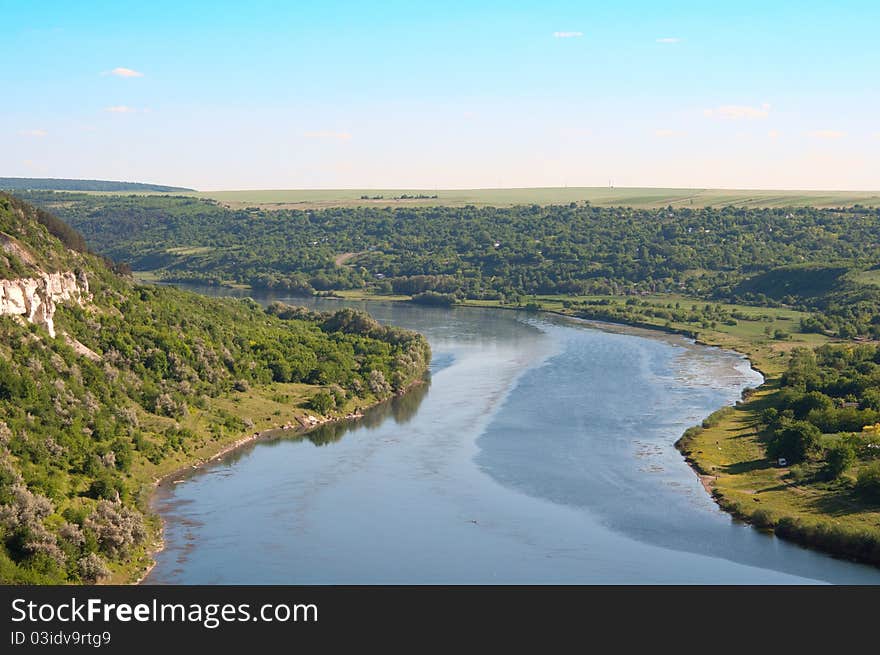 Landscape of the Dniester River