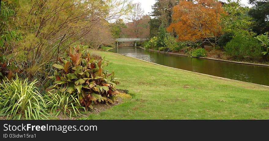 A bridge at the Norfolk Botanical Gardens. A bridge at the Norfolk Botanical Gardens.