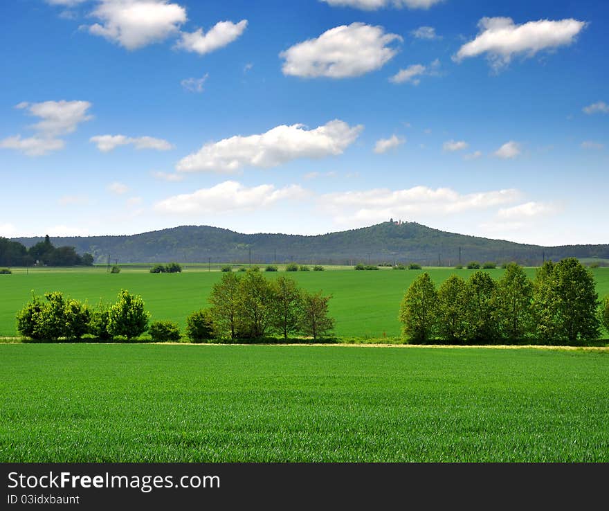 Spring landscape in Czech Republic