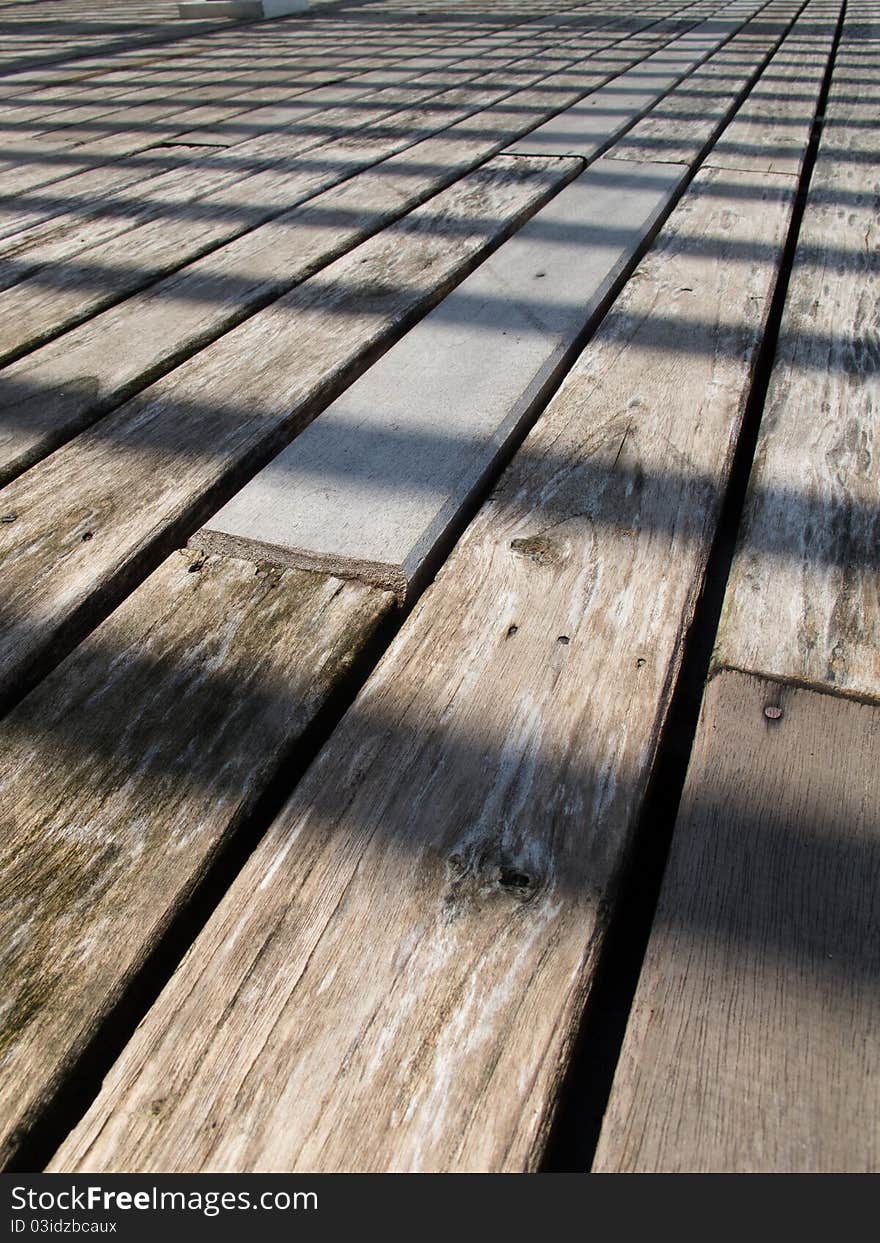 Perspective of outdoor-wood -floor in daytime. Perspective of outdoor-wood -floor in daytime.