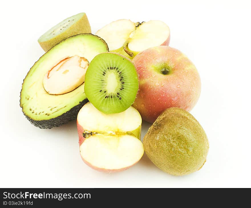 Organic mixed and sliced fruit. Organic mixed and sliced fruit