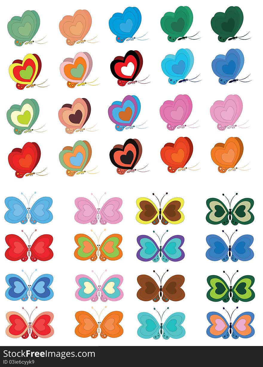 Set butterflies