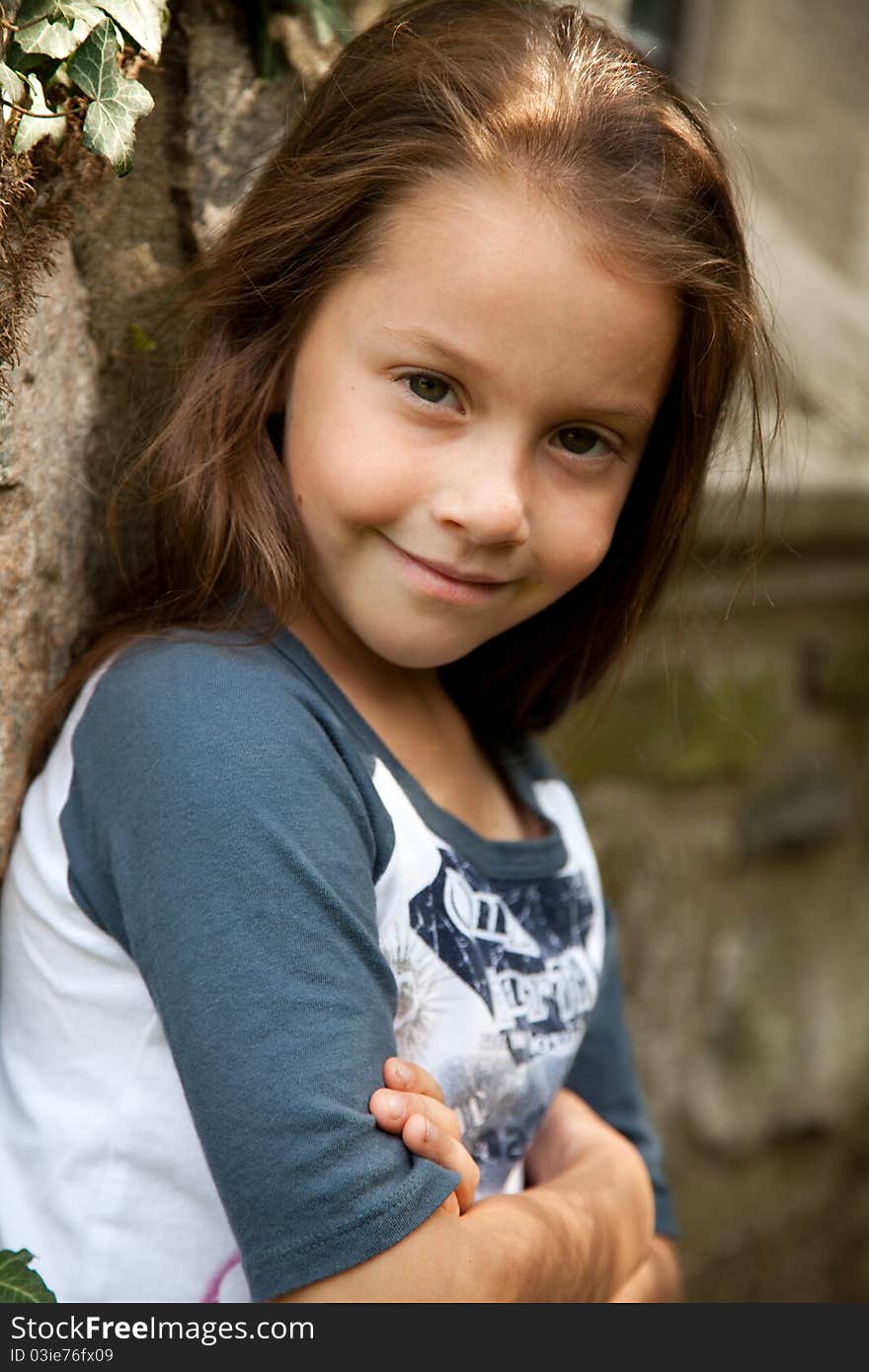 Portrait of a sweet smiling girl. Portrait of a sweet smiling girl